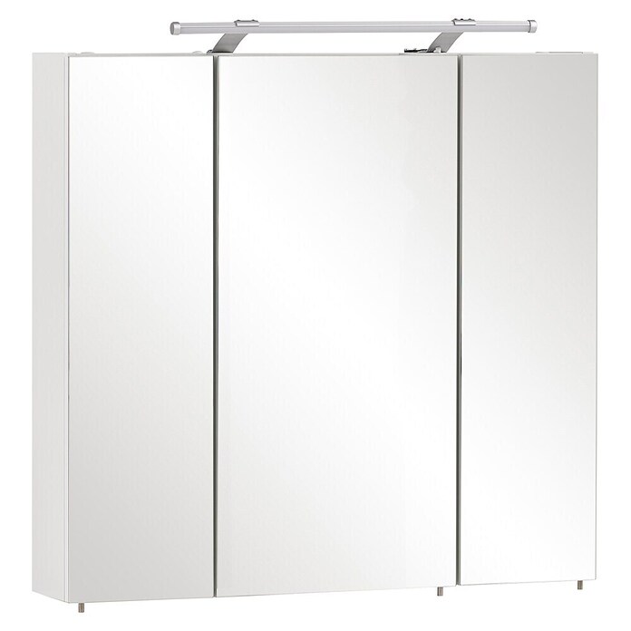 Schildmeyer LED-Spiegelschrank Look (Breite: 70 cm, Energieeffizienzklasse: A++ bis A, Mit Beleuchtung, MDF, Weiß)