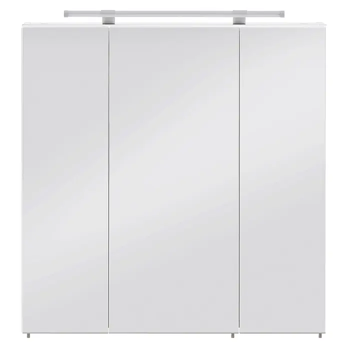 Schildmeyer LED-Spiegelschrank Look - B x H: 70 x 75 cm, Holz, Weiß - Vorderansicht