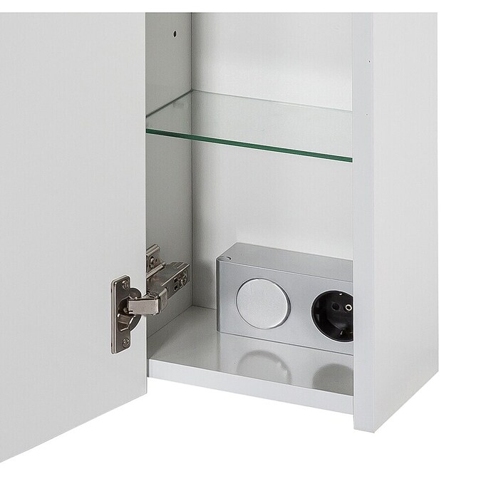 Schildmeyer LED-Spiegelschrank Look (Breite: 70 cm, Energieeffizienzklasse: A++ bis A, Mit Beleuchtung, MDF, Weiß)