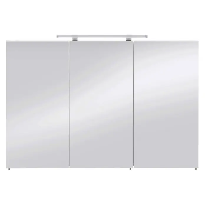 Schildmeyer Dorina LED-Spiegelschrank - B x H: 120 x 75 cm, Holz, Weiß Glänzend - Vorderansicht