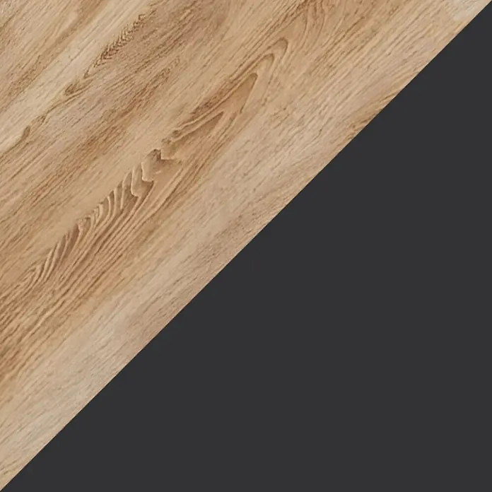 Westmann Hochbeet Primus L - 75 x 150 x 77 cm, Metall, Anthrazit/Braun - Oberfläche in Holzoptik und Dunkelgrau, diagonal geteilt.