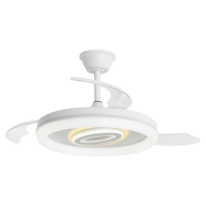 Alemar Ventilador de techo Bribon (Blanco 1, 48 cm - 106 mm, 30 W - 68 W, Blanco frío) | BAUHAUS