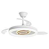 Alemar Ventilador de techo Bribon (Blanco/Madera, 48 cm - 106 mm, 30 W - 68 W, Blanco frío) | BAUHAUS