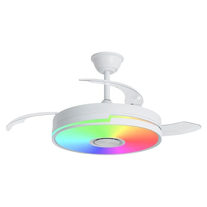 Alemar Ventilador de techo Auron (Blanco, 107 mm, 30 W, RGB) | BAUHAUS