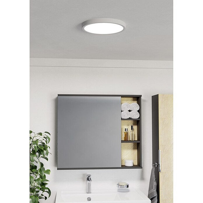 Eglo Fueva 6 Ledpaneel, rond (14,2 W, Ø x h: 27,8 x 2,5 cm, Wit, Warm wit) | BAUHAUS