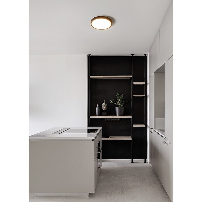 Eglo Fueva 6 Ledpaneel, rond (14,2 W, Ø x h: 27,8 x 2,5 cm, Zwart, Warm wit) | BAUHAUS