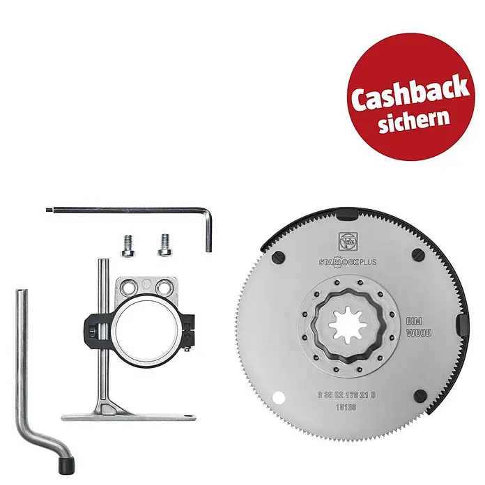 Fein Starlock Plus Sägeblatt-Set - Durchmesser: 100 mm, 2 -tlg. - Silbernes Sägeblatt mit Starlock-Antrieb, BIM Holz. Metallführung, Schrauben und Inbusschlüssel.