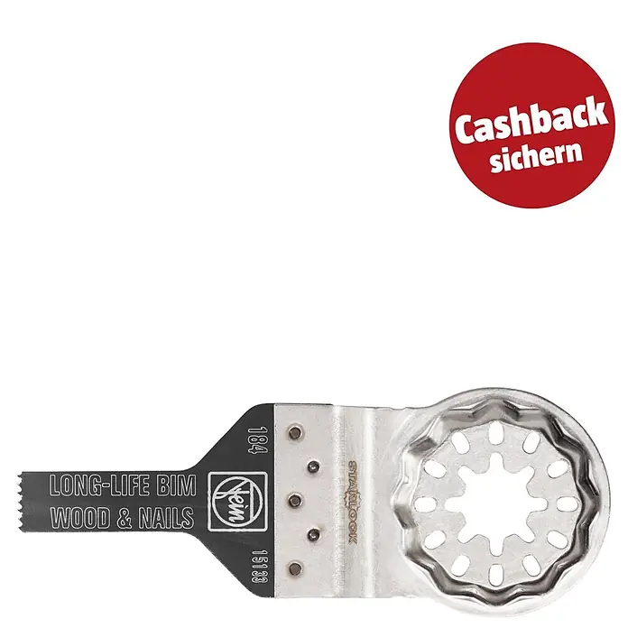 Fein Starlock Sägeblatt Long-Life - 30 x 10 mm, 1 Stk. - Bi-Metall Oszillationssägeblatt für Holz und Nägel, mit Starlock-Aufnahme. Langlebig und robust.
