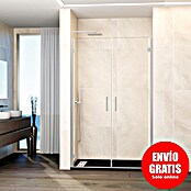 GME Mampara de ducha frontal Glass (76,7 x 195 cm, Espesor de vidrio: 6 mm, Nickel) | BAUHAUS