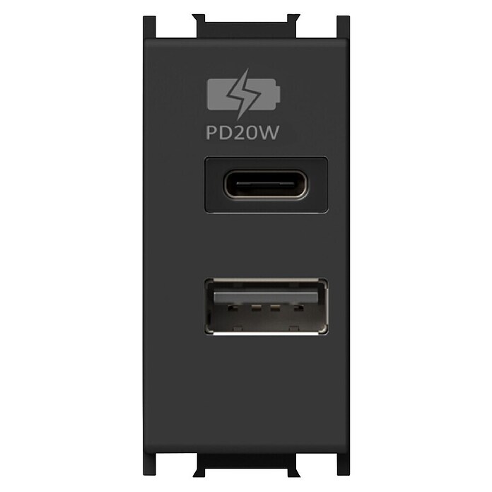 USB vtičnica  (Črna) | 3211 - Markenschalter innen UP | CBCA - Markenschalter | CBC - Schalterserien | CB - Elektroinstallation | C - Elektro | BAUHAUS