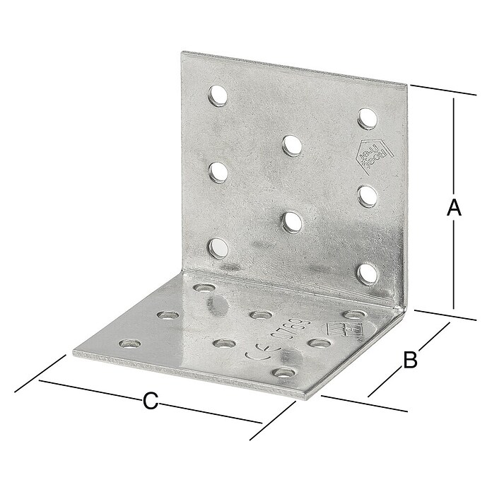 Hoekanker (l x b x h: 60 x 60 x 80 mm, Verzinkt) | BAUHAUS