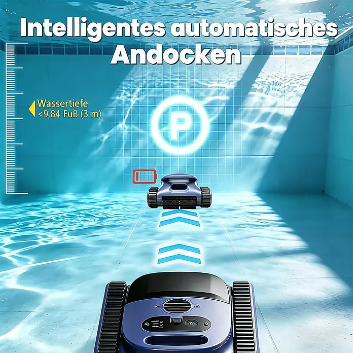 EVERCROSS BOT Poolroboter - Akkubetrieben, Passend für: Alle Pooltypen, Filterleistung: 18.000 l/h