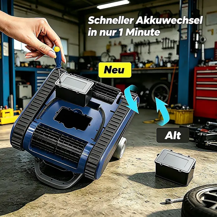 EVERCROSS BOT Poolroboter - Akkubetrieben, Passend für: Alle Pooltypen, Filterleistung: 18.000 l/h