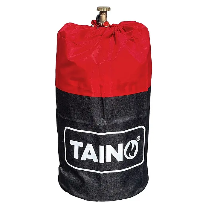 TAINO Grill-Schutzhülle - Passend für: Passend für 5kg Gasflaschen, Schwarz, rot