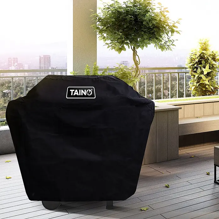 TAINO Grill-Schutzhülle WABAYA 3+0 - Passend für: Universell einsetzbar - TAINO WABAYA 3+0 und ähnlichen Grills, Oxford-Polyester, 250 g/m², Schwarz