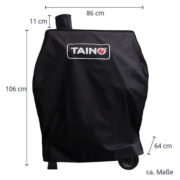 TAINO Grill-Schutzhülle HERO - Passend für: Universial nutzbar - TAINO HERO XL, sowie für andere Grillgeräte und Hersteller, Oxford-Polyester, 400D, 268 g/m², Schwarz