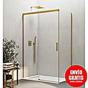 GME Mampara de ducha esquinera Basic (L x An x Al: 70 x 105 x 195 cm, Vidrio transparente, Oro) | BAUHAUS