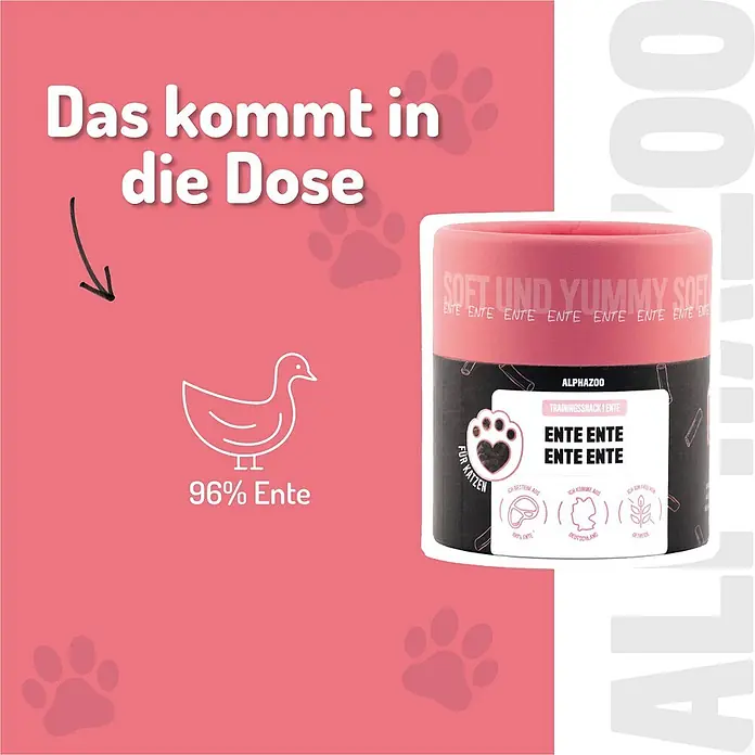 Alphazoo Katzensnack Ente Ente Ente Ente - 195 g