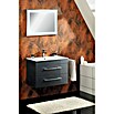 Camargue Stella K Waschtischunterschrank (47 x 80 x 55 cm, 2 Schubkästen, Grafit, Hochglanz)