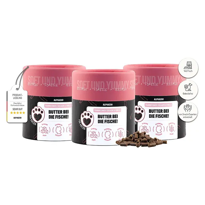 Alphazoo Katzensnack Butter bei die Fische - 195 g
