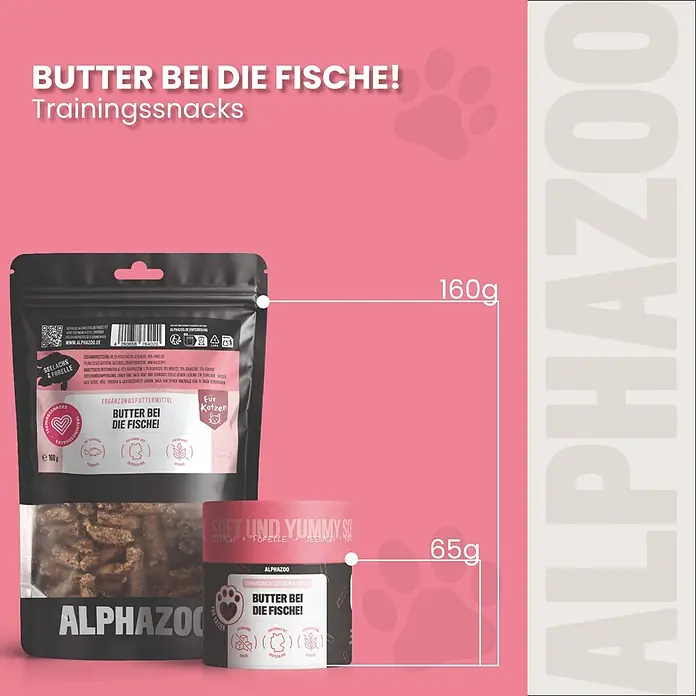Alphazoo Katzensnack Butter bei die Fische - 160 g