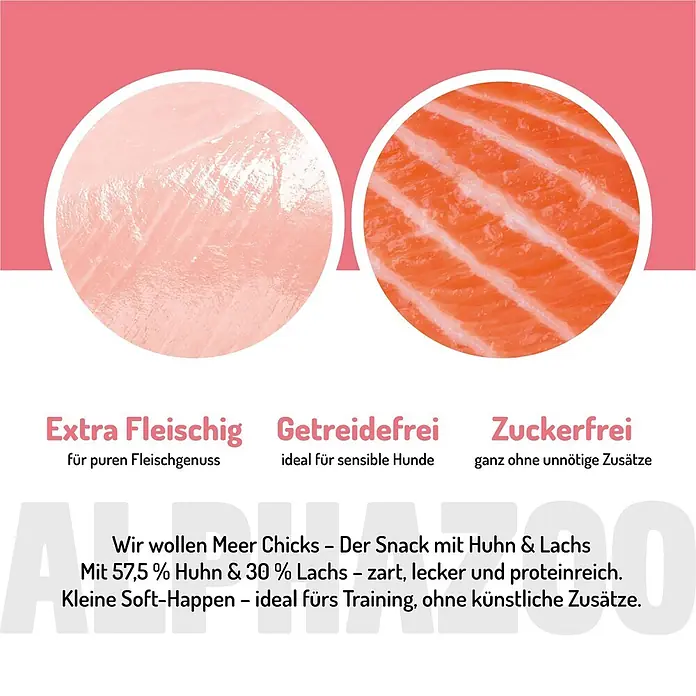 Alphazoo Hundesnack Wir wollen Meer Chicks - 65 g