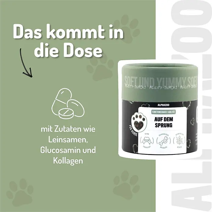 Alphazoo Hundesnack Auf dem Sprung Leckerli - 60 g