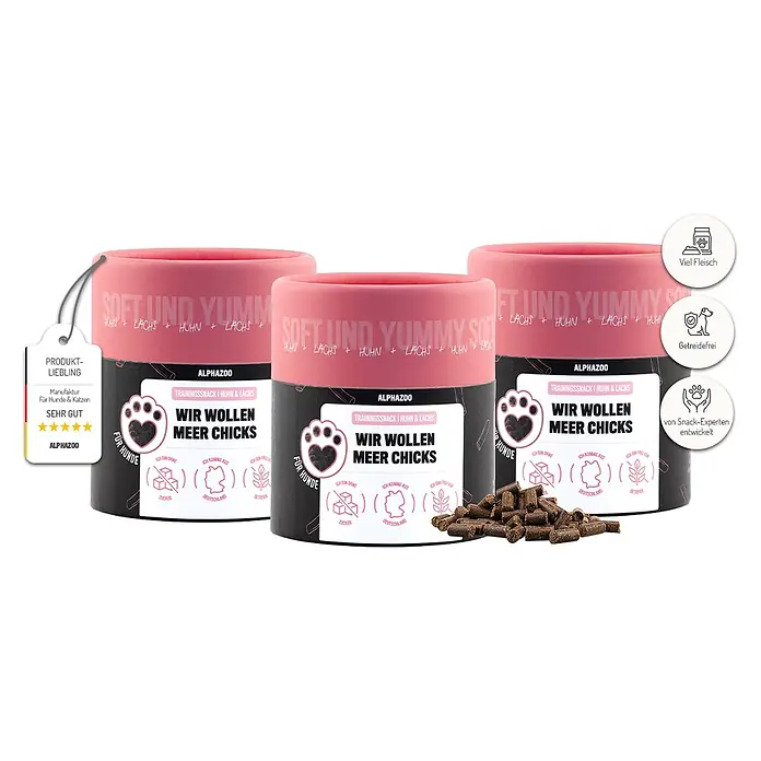 Alphazoo Hundesnack Wir wollen Meer Chicks - 195 g