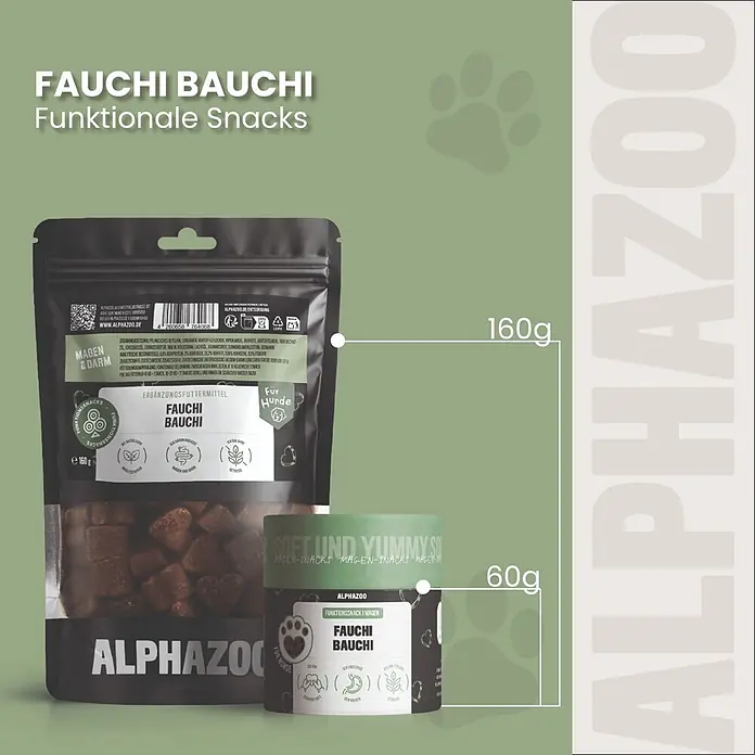 Alphazoo Hundesnack Fauchi Bauchi Leckerli - 160 g