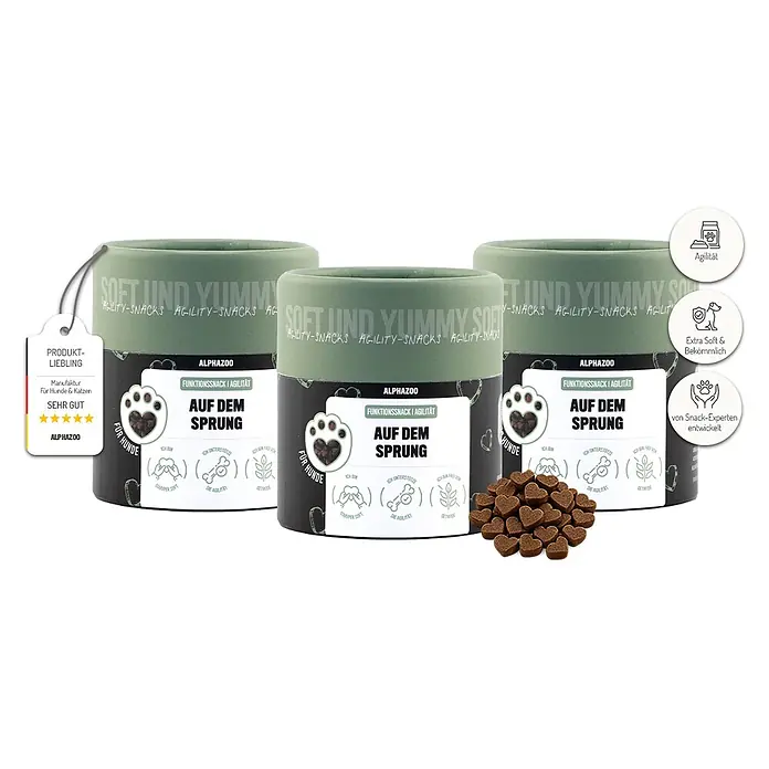 Alphazoo Hundesnack Auf dem Sprung Leckerli - 180 g