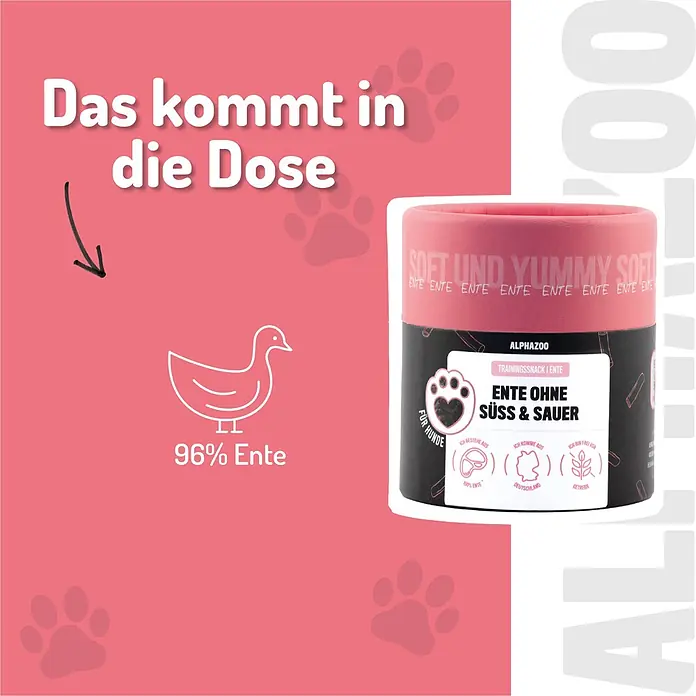 Alphazoo Hundesnack Ente ohne Süß-Sauer - 195 g