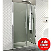 GME Mampara de ducha frontal Open Combi E (100 x 195 cm, Espesor de vidrio: 6 mm, Plata brillo, An x Al: 100 (50/50) x 195 cm) | BAUHAUS