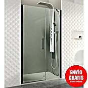 GME Mampara de ducha frontal Open Combi E (100 x 195 cm, Espesor de vidrio: 6 mm, Negro, An x Al: 100 (50/50) x 195 cm) | BAUHAUS