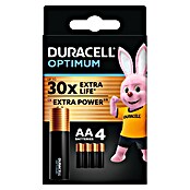 Duracell Alkalna baterija Optimum AA  (4 kos) | 3351 - Alkali Marke | CBHA - Batterien Marke | CBH - Batterien/Taschenlampen | CB - Elektroinstallation | C - Elektro | BAUHAUS
