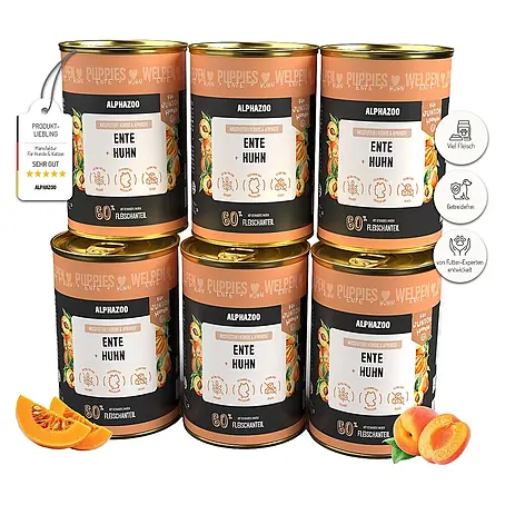 Alphazoo  Hundenassfutter Ente + Huhn 6x400g