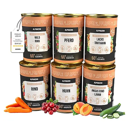 Alphazoo  Hundenassfutter Probierschmaus 6x400g
