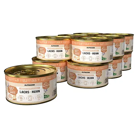 Alphazoo  Katzennassfutter Lachs + Huhn 12x200g