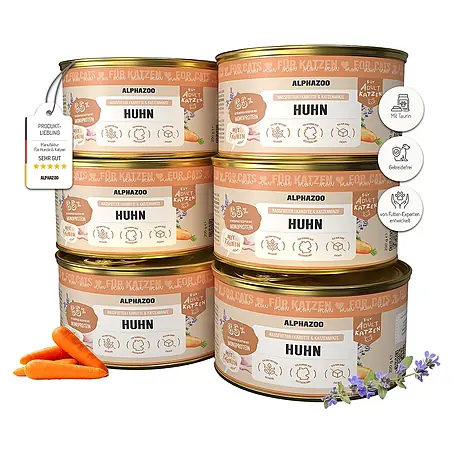 Alphazoo  Katzennassfutter Monoprotein Huhn 6x200g
