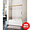 GME Mampara para bañera Basic (An x Al: 150 x 150 cm, Vidrio serigrafiado, Oro) | BAUHAUS