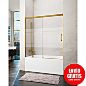 GME Mampara para bañera Basic (An x Al: 160 x 150 cm, Vidrio serigrafiado, Oro) | BAUHAUS