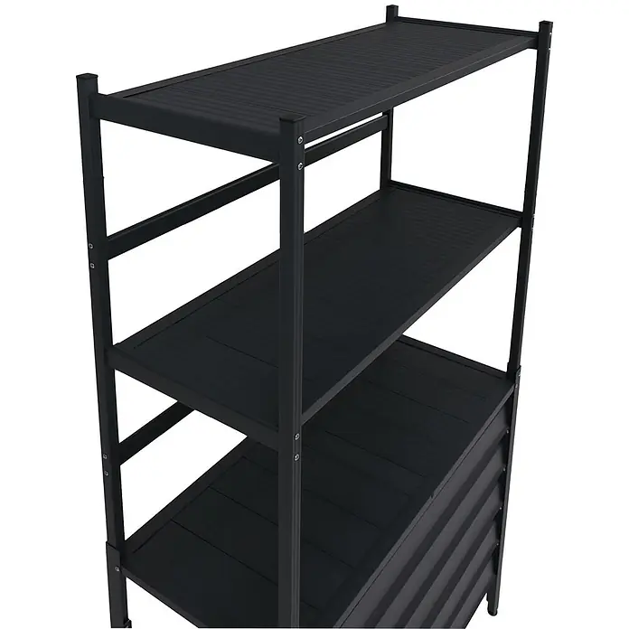 Proregal Geräteschrank Verkleidung für Klimaanlage/Wärmetauscher - Außenbreite inkl. Dachüberstand: 90 cm, Außentiefe inkl. Dachüberstand: 38 cm, Metall, Grau