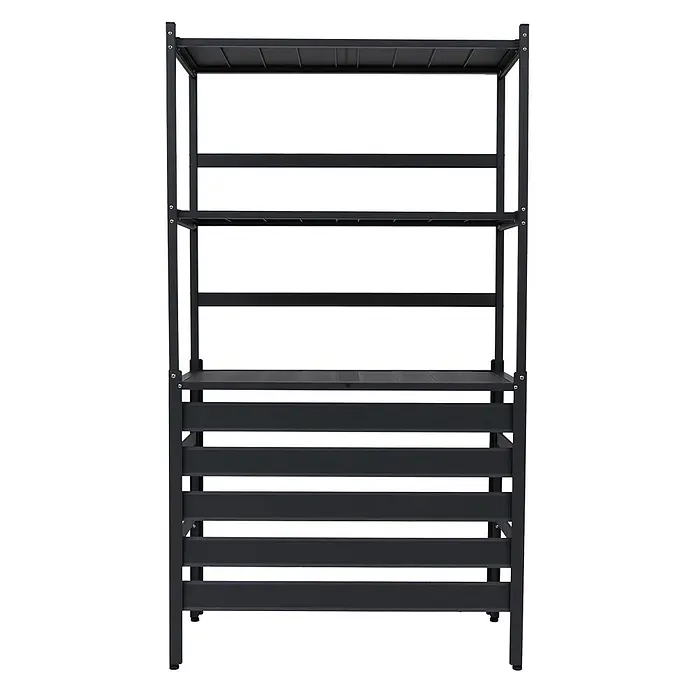 Proregal Geräteschrank Verkleidung für Klimaanlage/Wärmetauscher - Außenbreite inkl. Dachüberstand: 90 cm, Außentiefe inkl. Dachüberstand: 38 cm, Metall, Grau