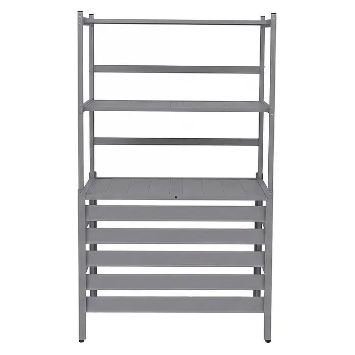 Proregal Geräteschrank Verkleidung für Klimaanlage/Wärmetauscher - Außenbreite inkl. Dachüberstand: 90 cm, Außentiefe inkl. Dachüberstand: 38 cm, Metall, Grau
