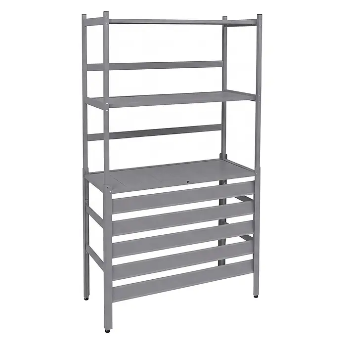 Proregal Geräteschrank Verkleidung für Klimaanlage/Wärmetauscher - Außenbreite inkl. Dachüberstand: 90 cm, Außentiefe inkl. Dachüberstand: 38 cm, Metall, Grau