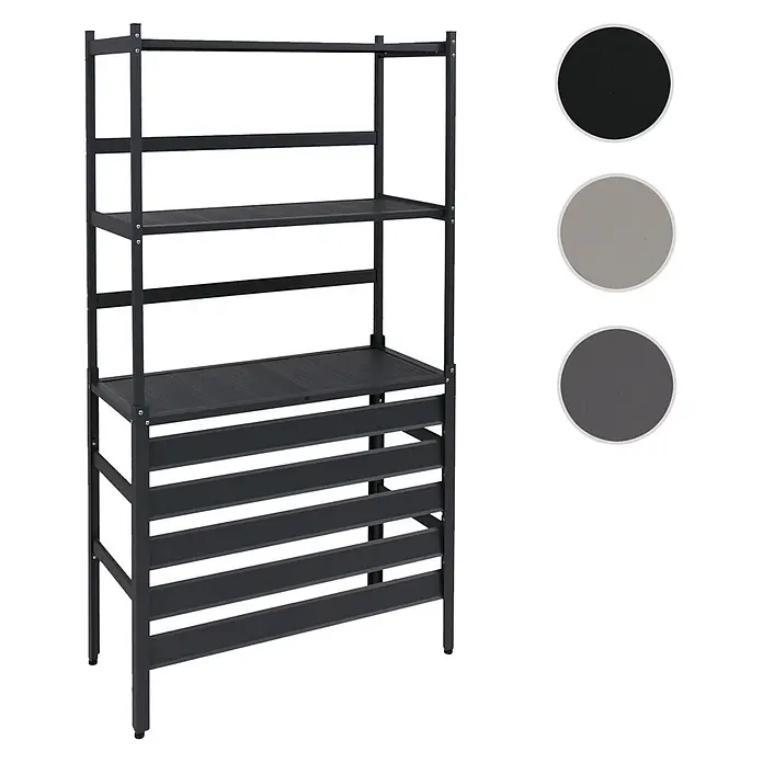 Proregal Geräteschrank Verkleidung für Klimaanlage/Wärmetauscher - Außenbreite inkl. Dachüberstand: 90 cm, Außentiefe inkl. Dachüberstand: 38 cm, Metall, Grau