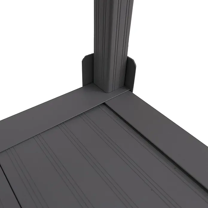 Proregal Geräteschrank Verkleidung für Klimaanlage/Wärmetauscher - Außenbreite inkl. Dachüberstand: 90 cm, Außentiefe inkl. Dachüberstand: 38 cm, Metall, Grau