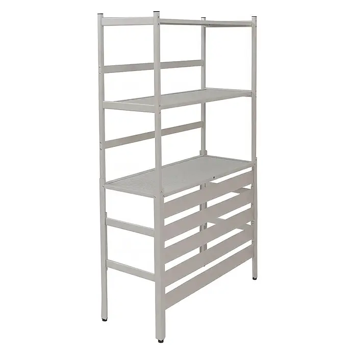 Proregal Geräteschrank Verkleidung für Klimaanlage/Wärmetauscher - Außenbreite inkl. Dachüberstand: 90 cm, Außentiefe inkl. Dachüberstand: 38 cm, Metall, Weiß