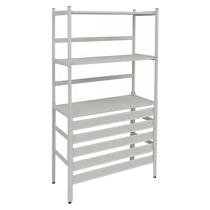 Proregal Geräteschrank Verkleidung für Klimaanlage/Wärmetauscher - Außenbreite inkl. Dachüberstand: 90 cm, Außentiefe inkl. Dachüberstand: 38 cm, Metall, Weiß