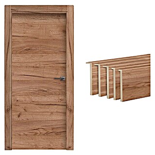 Solid Elements Pack puerta de interior Cognac (72,5 x 203 cm, Izquierda, Roble Coñac, Maciza)