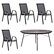 Set de muebles de jardín (5 pzs., Negro) | BAUHAUS